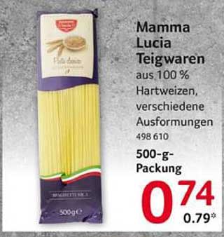 Mamma Lucia Teigwaren aus 100 % Hartweizen 500-g-Packung