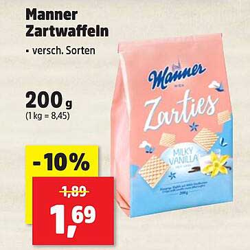 Manner Zartwaffeln - verschiedene Sorten