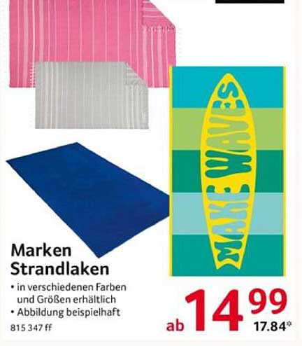Marken Strandlaken in verschiedenen Farben und Größen