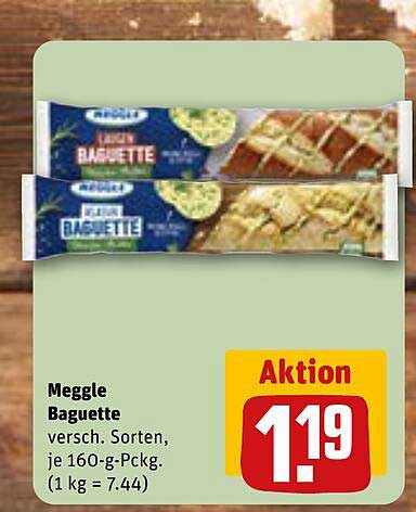 Meggle Baguette, verschiedene Sorten, je 160-g-Pckg.
