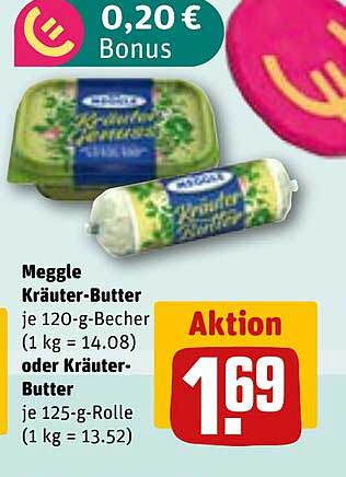 Meggle Kräuter-Butter 120-g-Becher oder 125-g-Rolle