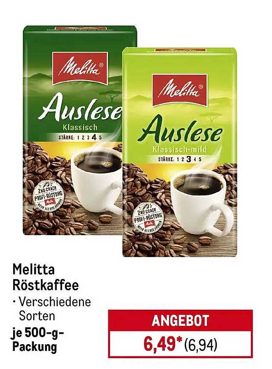 Melitta Röstkaffee - Verschiedene Sorten je 500-g-Packung