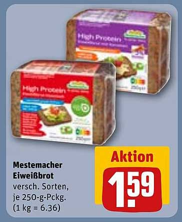 Mestemacher Eiweißbrot, verschiedene Sorten, je 250-g-Pckg.