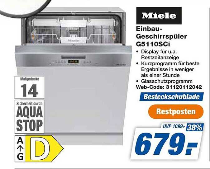 Miele Einbau-Geschirrspüler G5110SCi