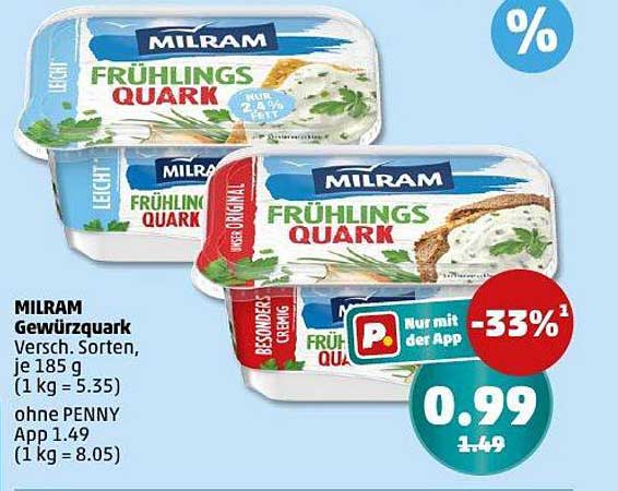 MILRAM Gewürzquark, 185 g - Lecker und Vielseitig!