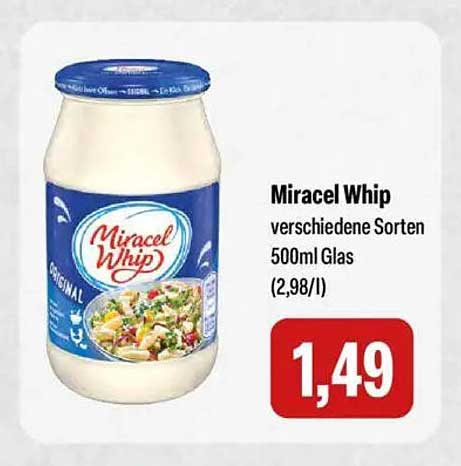 Miracel Whip verschiedene Sorten 500ml Glas