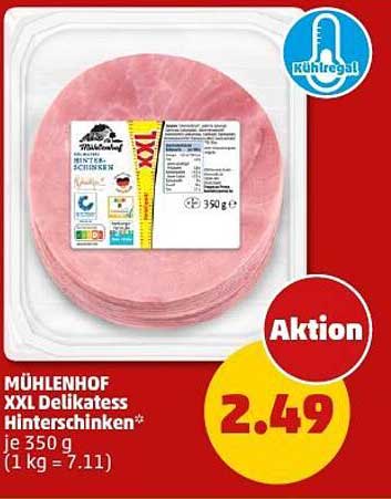 MÜHLENHOF XXL Delikatess Hinterschinken 350 g