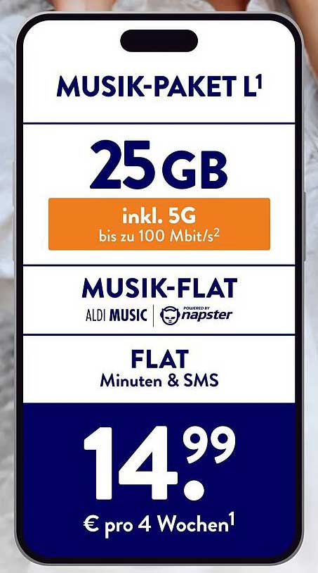 MUSIK-PAKET L¹ - 25 GB, inklusive 5G