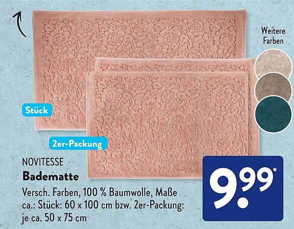 NOVITESSE Badematte, 2er-Pack