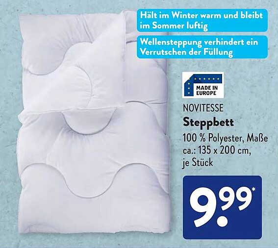 Novitesse Steppbett 135 x 200 cm