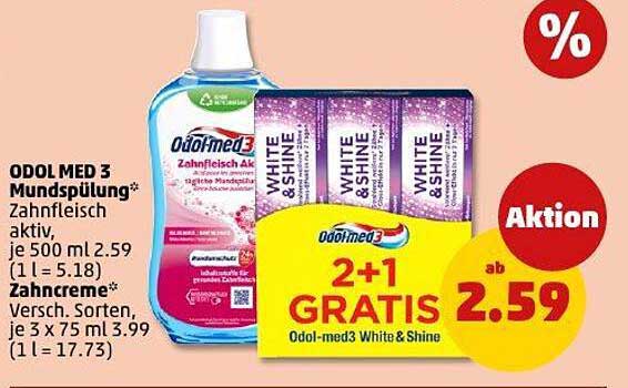 ODOL MED 3 Mundspülung* Zahnfleisch aktiv, je 500 ml 2,59