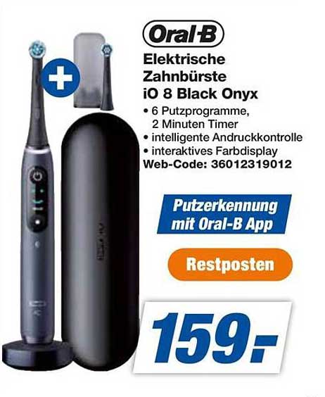 Oral-B Elektrische Zahnbürste iO 8 Black Onyx