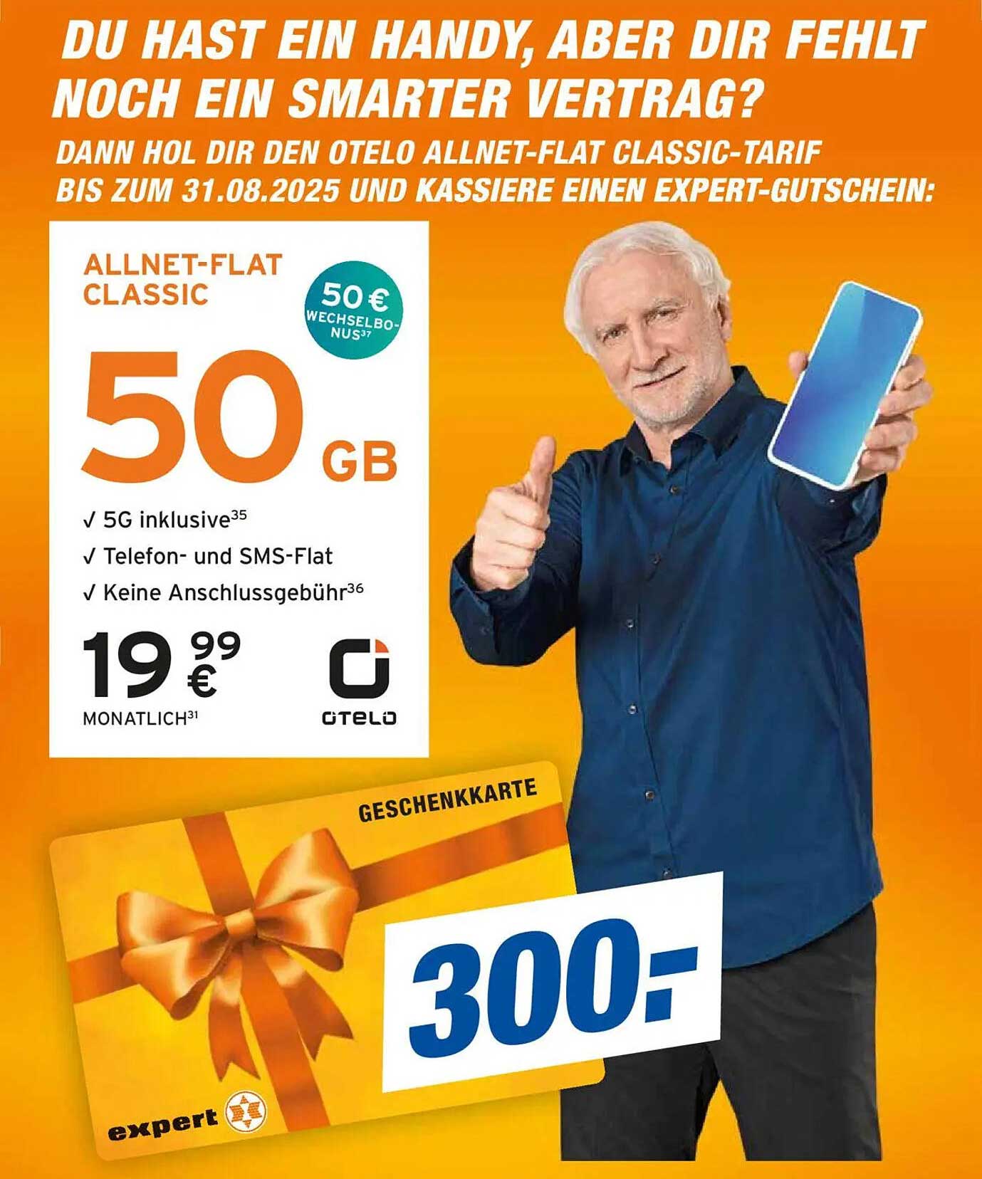 Otelo Allnet-Flat Classic Tarif – 50 GB – 5G inklusive