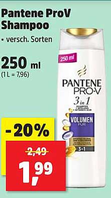 Pantene ProV Shampoo 250 ml - Volumen Pure