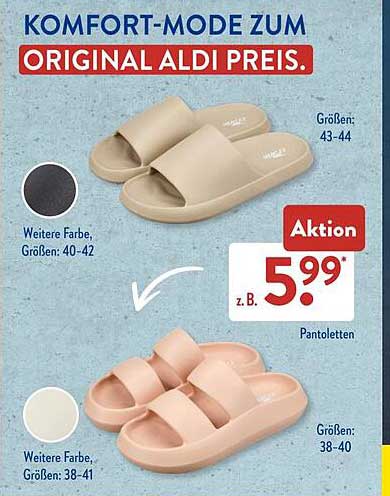 Pantoletten in verschiedenen Farben – Komfortmode zum günstigen Preis