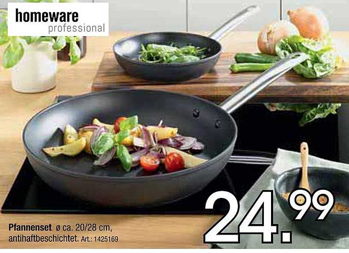 Pfannen-Set Ø ca. 20/28 cm, antihaftbeschichtet