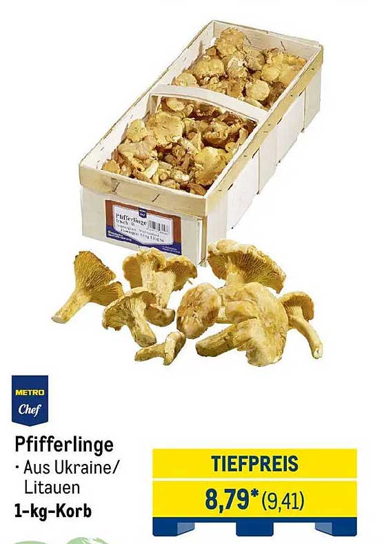 Pfifferlinge aus der Ukraine/Litauen - 1-kg-Korb