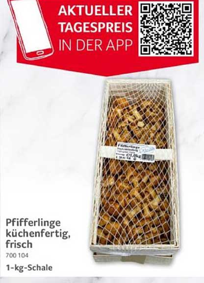 Pfifferlinge küchenfertig, frisch, 1-kg-Schale