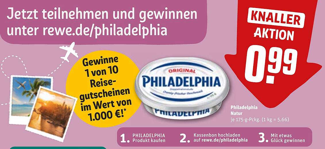 Philadelphia Natur 175g - jetzt nur 0,99 €!