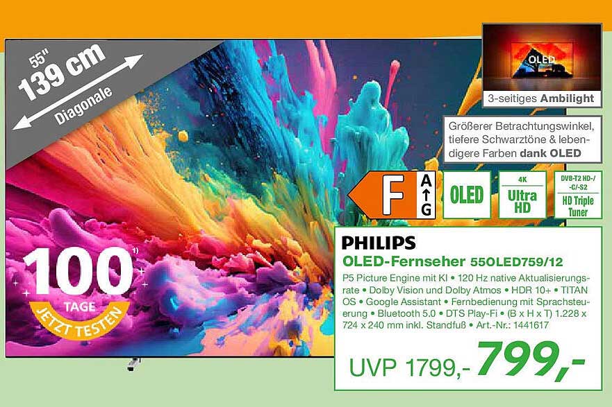PHILIPS OLED-Fernseher 550LED759/12