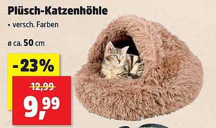 Plüsch-Katzenhöhle - versch. Farben