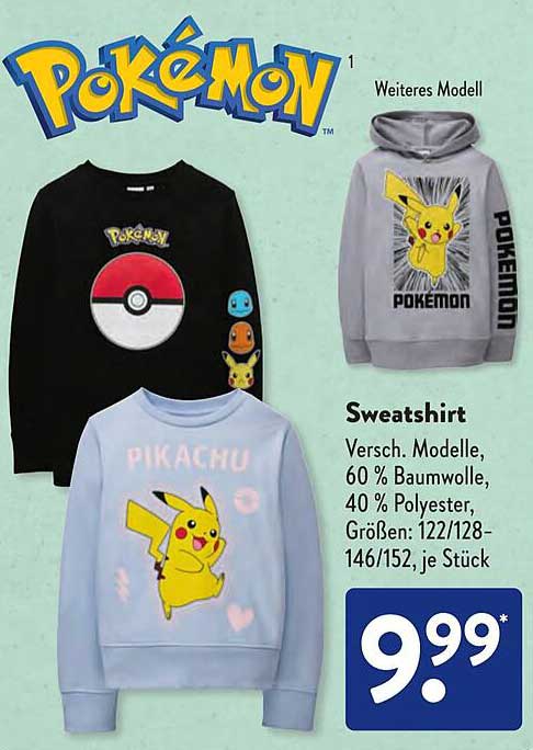 Pokémon Sweatshirt – Verschiedene Modelle
