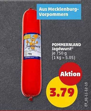 POMMERNLAND Jagdwurst 750 g – Jetzt im Angebot!
