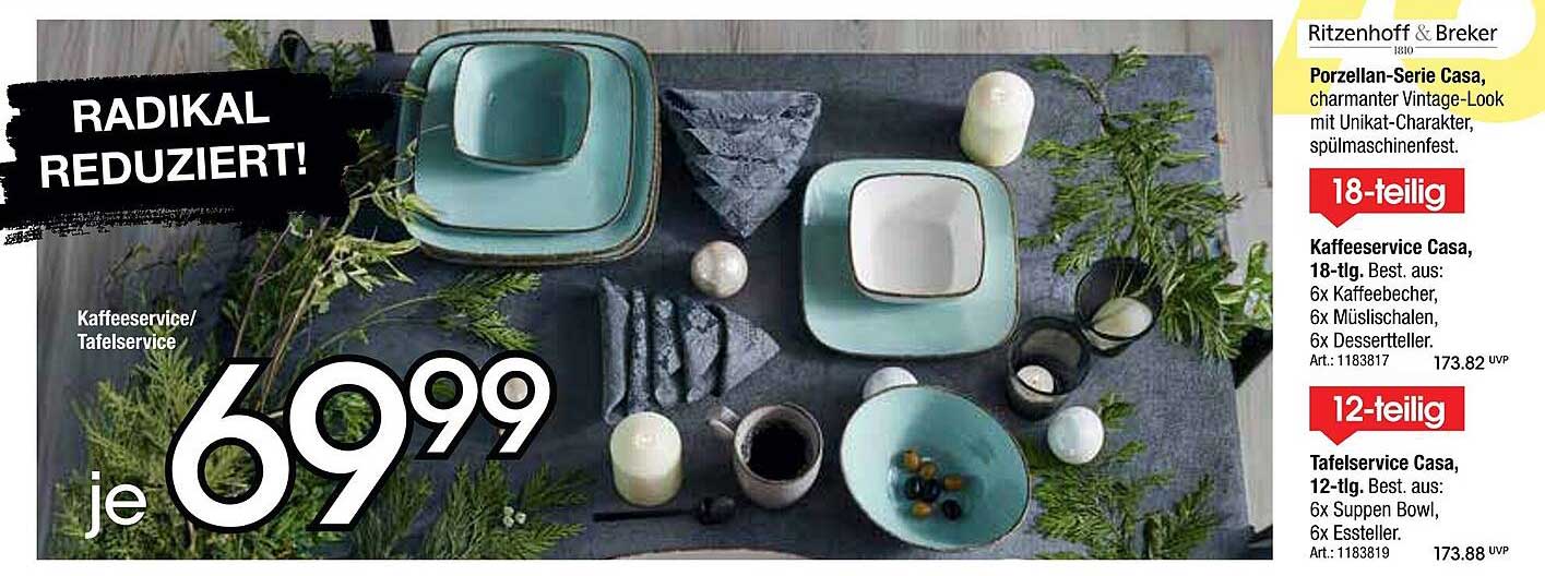 Porzellan-Serie Casa von Ritzenhoff & Breker - Charmanter Vintage-Look