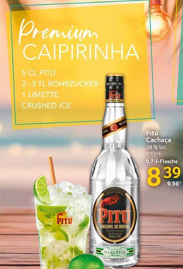 Premium Caipirinha - Pitu Cachaça 0,7 l