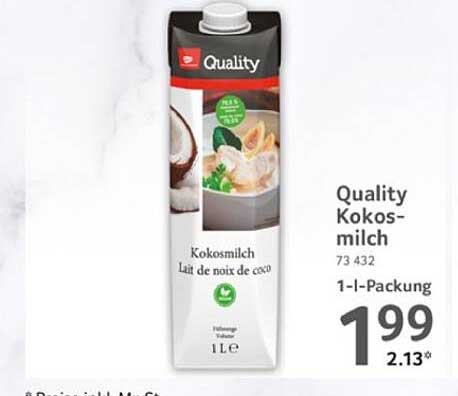 Quality Kokosmilch 1-l-Packung