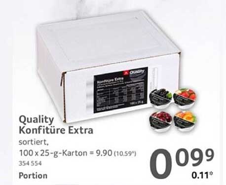 Quality Konfitüre Extra, 100 x 25-g-Karton