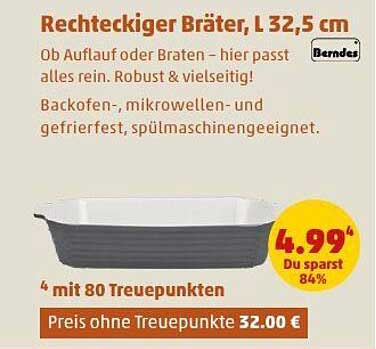 Rechteckiger Bräter, L 32,5 cm
