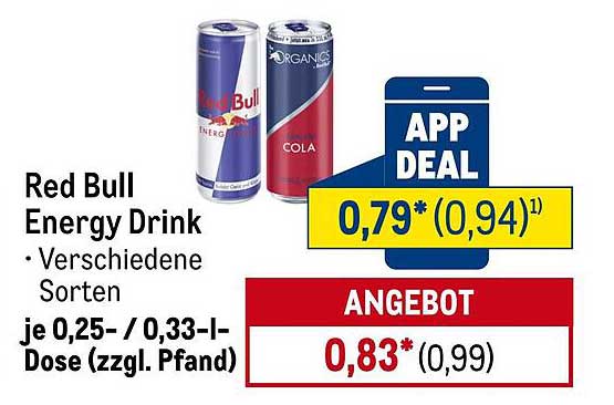 Red Bull Energy Drink - Verschiedene Sorten