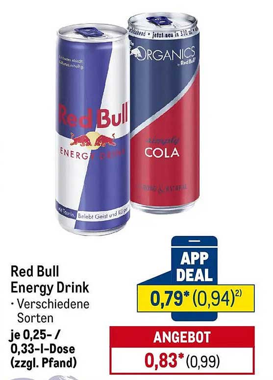 Red Bull Energy Drink – Verschiedene Sorten