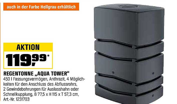 REGENTONNE „AQUA TOWER“
