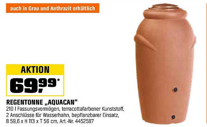 Regentonne „Aquacan“ - 210 l Fassungvermögen