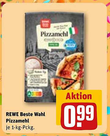 REWE Beste Wahl Pizzamehl je 1-kg-Pack