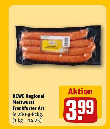 REWE Regional Mettwurst Frankfurter Art