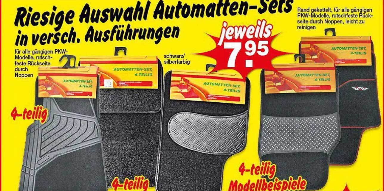 Riesige Auswahl Automatten-Sets in versch. Ausführungen