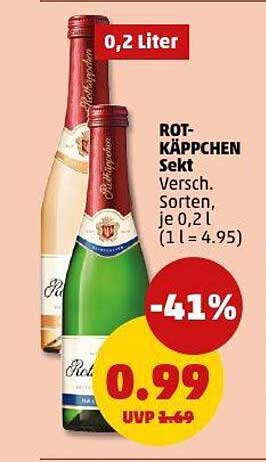 ROT-KÄPPCHEN Sekt, 0,2 Liter - Jetzt für nur 0,99 €