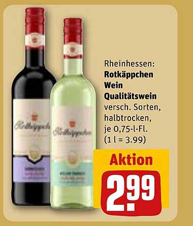 Rotkäppchen Qualitätswein 0,75 l - Aktion