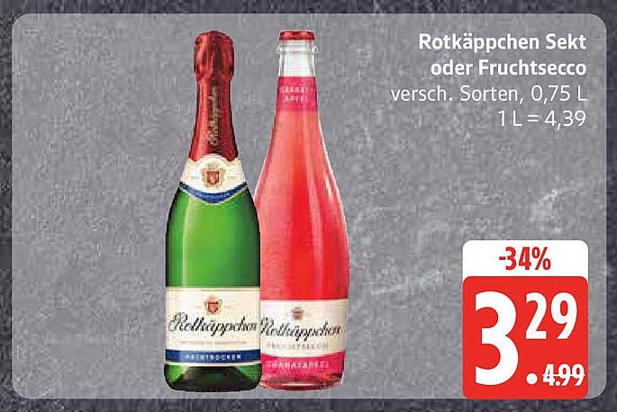 Rotkäppchen Sekt oder Fruchtsecco, 0,75 L