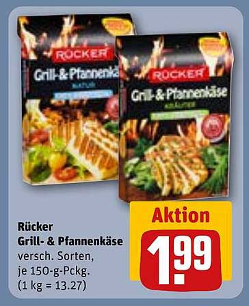 Rücker Grill- & Pfannenkäse, verschiedene Sorten, je 150-g-Pckg.