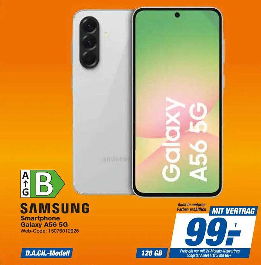 Samsung Smartphone Galaxy A56 5G mit Vertrag