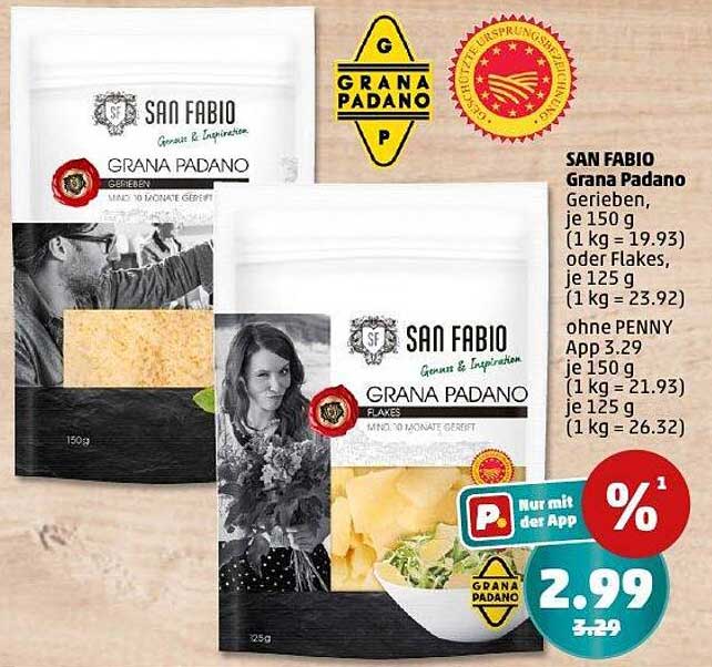 SAN FABIO Grana Padano Gerieben oder Flakes