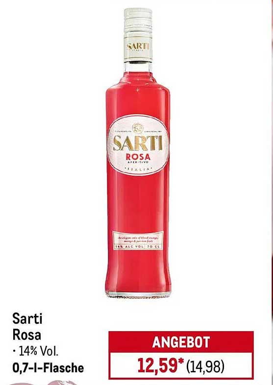 Sarti Rosa - 0,7 l Flasche für erfrischende Genussmomente