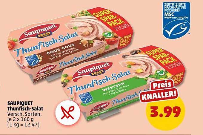 SAUPIQUET Thunfisch-Salat, 2 x 160 g – Verschiedene Sorten