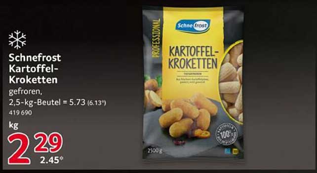Schneefrost Kartoffel-Kroketten