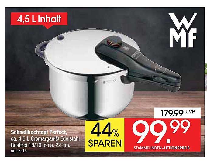 Schnellkochtopf Perfect, ca. 4,5 L Cromargan® Edelstahl