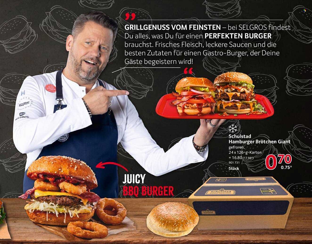 Schulstad Hamburger Brötchen Giant